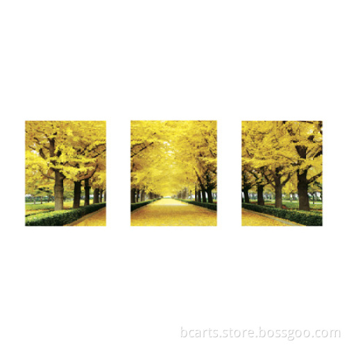 Beautiful Decoration of House Interior Artwork Birch Tree Painting in Series